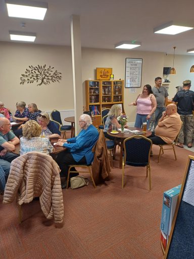 Packed out quiz with Martin and Liz